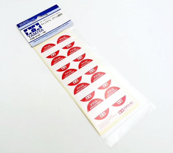 Tamiya Cap Labels (Acrylic Paints) / Polepy lahviček Tamiya - 30ks